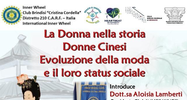 BRINDISI.LA DONNA NELLA STORIA, DONNE CINESI, EVOLUZIONE DELLA MODA E IL LORO STATUS SOCIALE.  di Giulia Cesaria
