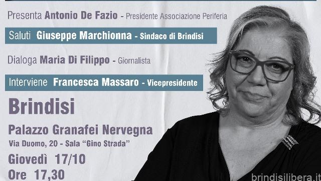 BRINDISI.Incontro con la scrittrice Patrizia Marsella