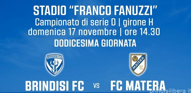 BRINDISI FC – FC MATERA: NON PIÙ DI 200 TIFOSI DEL MATERA AL “FANUZZI”