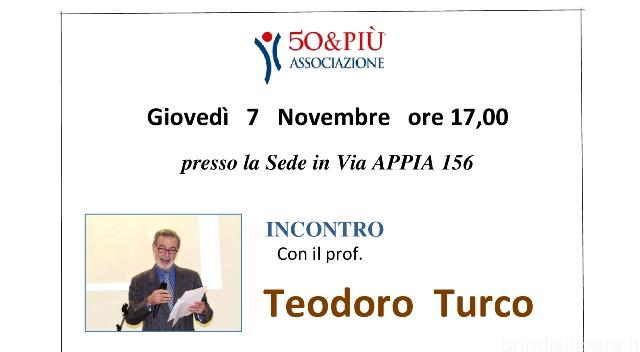 “I Miti nel Linguaggio Quotidiano”: Incontro Culturale con il Prof. Teodoro Turco organizzato da 50 & Più Brindisi