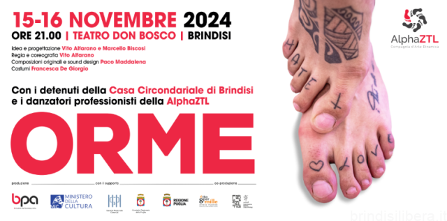 Brindisi Performing Arts 2024: debutta “Orme” con i detenuti del carcere di Brindisi e i danzatori della AlphaZTL