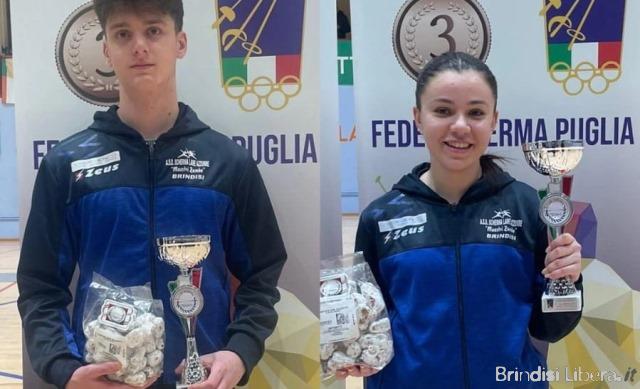 Scherma: DOPPIETTA DI BRONZO per le LAME AZZURRE BRINDISI “Maestri Zumbo”
