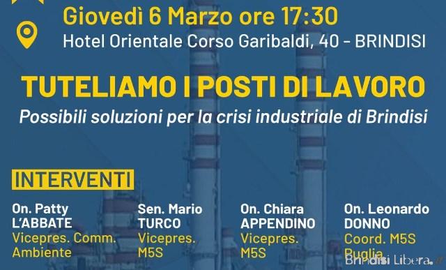 Crisi Industriale a Brindisi: Il M5S Propone Soluzioni per Tutelare i Posti di Lavoro