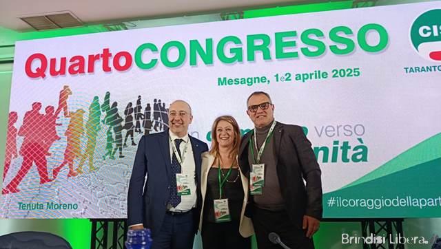 LUIGI SPINZI, CONFERMATO SEGRETARIO GENERALE  DELLA CISL TARANTO BRINDISI
