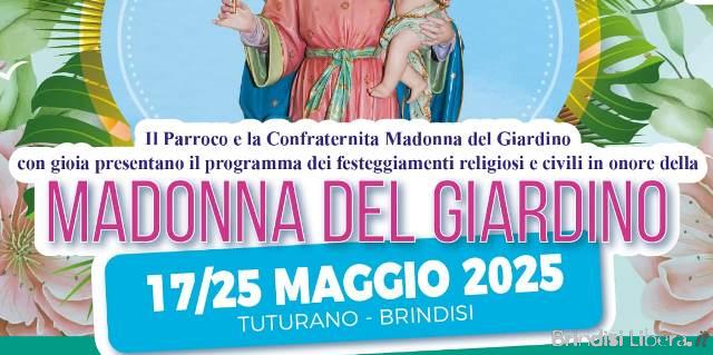 TUTURANO – UN RICCO PROGRAMMA DI EVENTI PER LA “MADONNA DEL GIARDINO”