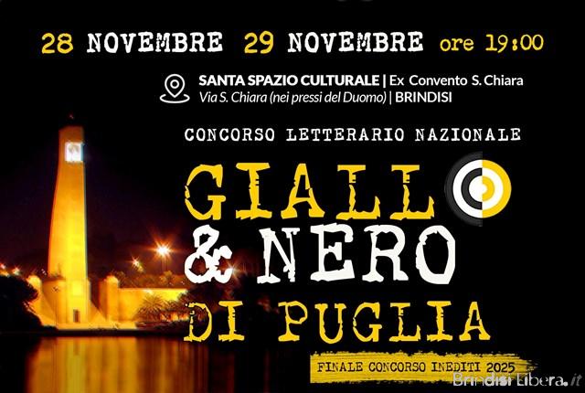 GIALLO E NERO DI PUGLIA 2025: LA FINALE IL 28 E 29 NOVEMBRE A BRINDISI