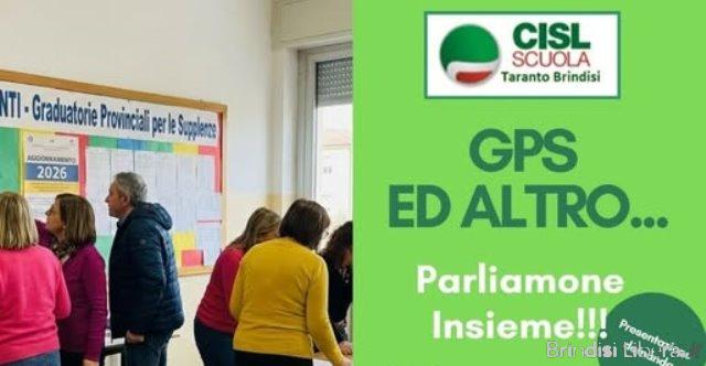 CISL SCUOLA TARANTO BRINDISI:  GPS ED ALTRO, PARLIAMONE INSIEME!