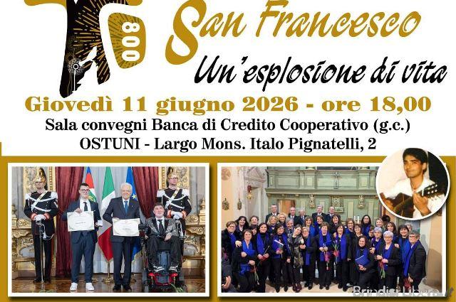 Cultura, giovani e comunità: presso la Banca di Credito Cooperativo di Ostuni l’incontro “San Francesco, un’esplosione di vita”