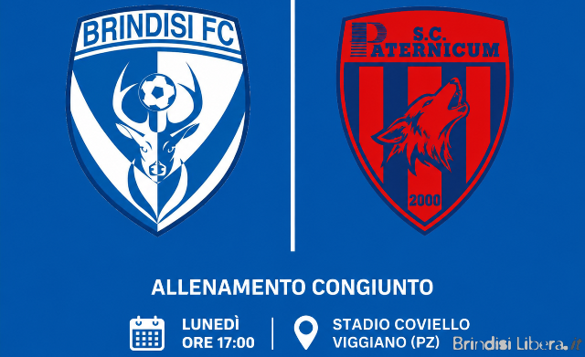 Brindisi FC: lunedì allenamento congiunto con la SC Paternicum