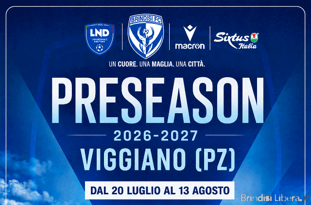 Il Brindisi FC sceglie Viggiano per il ritiro precampionato della stagione 2026/2027