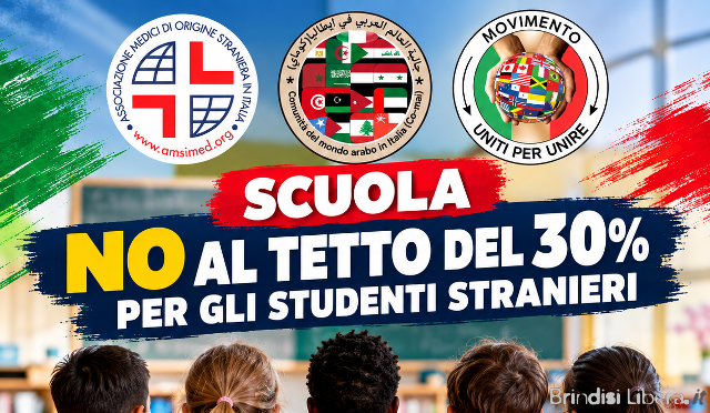 SCUOLA, AMSI-CO-MAI-UXU: «NO AL TETTO DEL 30% PER GLI STUDENTI STRANIERI». L’INDAGINE DELLA RETE: OLTRE 930MILA ALUNNI SENZA CITTADINANZA ITALIANA, MA QUASI DUE SU TRE SONO NATI IN ITALIA
