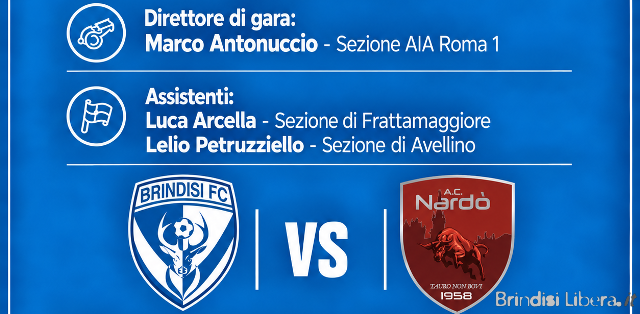 Brindisi FC – AC Nardò 1958: ufficializzata la terna arbitrale